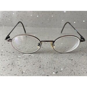 LC Basics 711 Vintage Eyeglasses FRAMES ONLY 46-19-140 Antique Brown Round